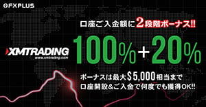 XMTrading 最大 $5,000迄の2段階入金ボーナス加算キャンペーン