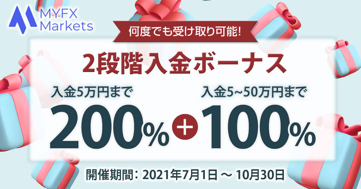 MYFX Markets 200%+100%入金ボーナスキャンペーン | FXプラス™