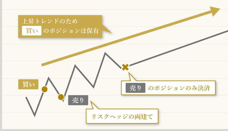 両建て取引によるリスクヘッジ