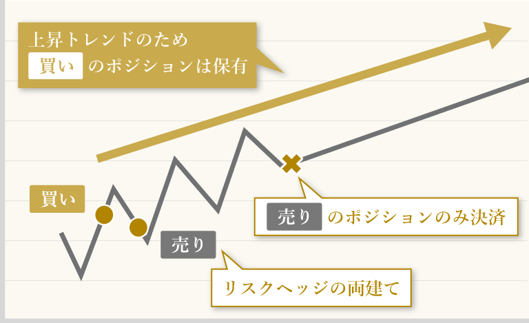両建て取引によるリスクヘッジ