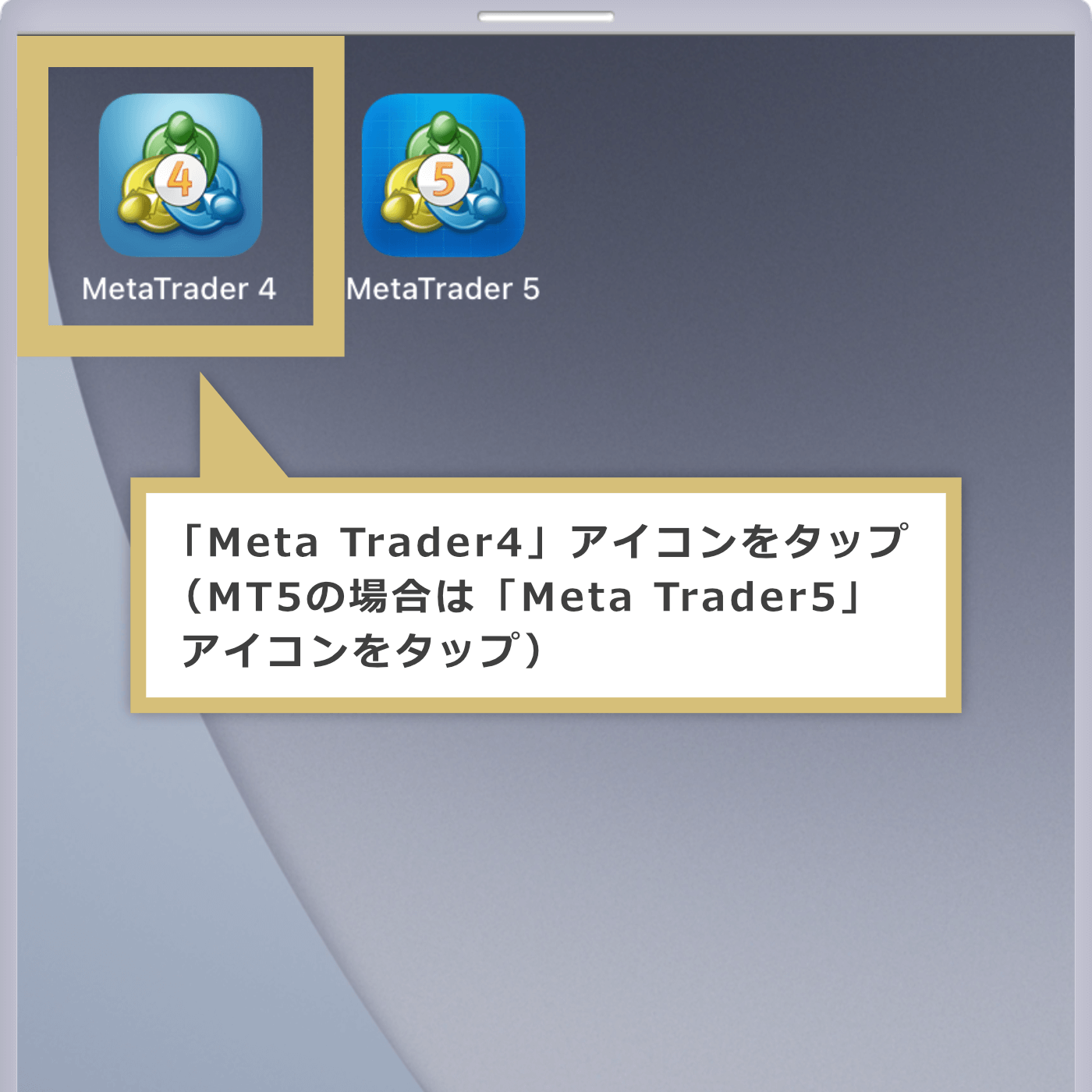 ホーム画面（iOS）
