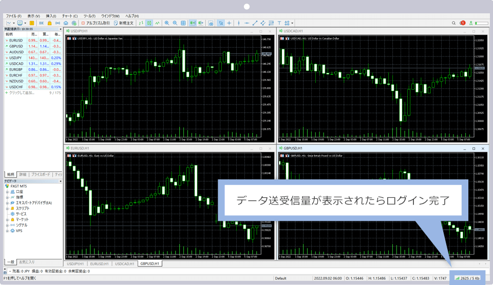 FXGT MT4/MT5ログイン完了