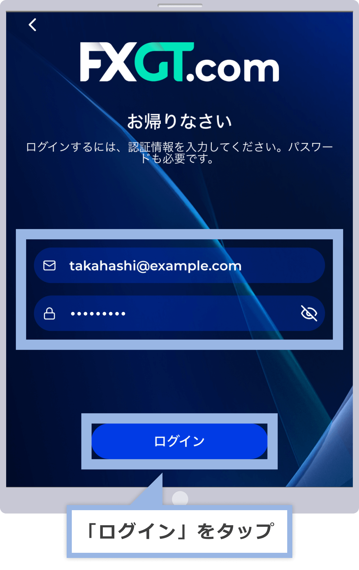 ログイン情報の入力