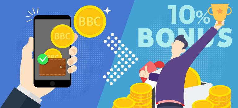 BBC(BigBossコイン)で入金するとさらに10%UP!