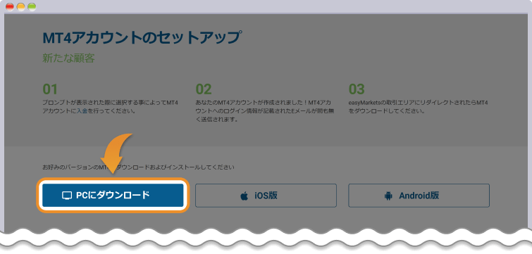 MT4をダウンロード