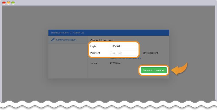 FXGT WebTraderログイン画面