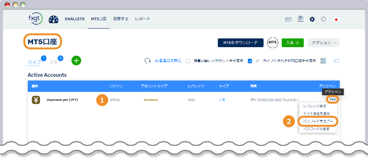 ログイン情報をMT5口座開設時のメールで確認する