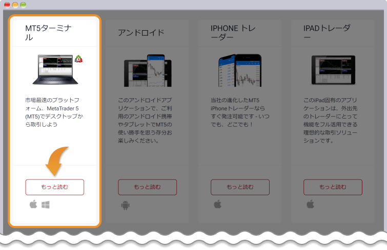 プラットフォームと形式を選ぶ