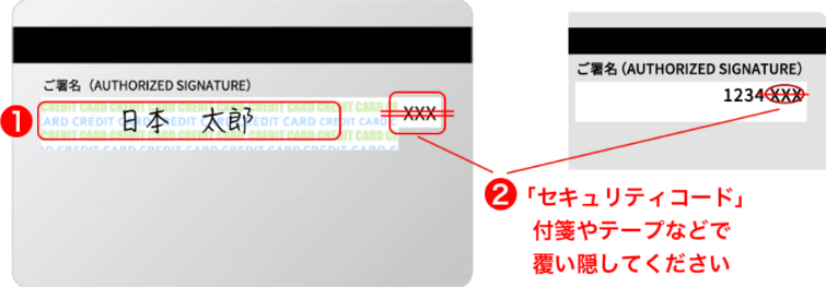 クレジットカード裏面提出のイメージ