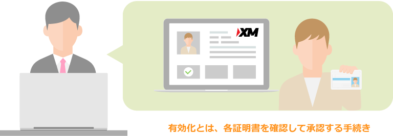 口座を有効化