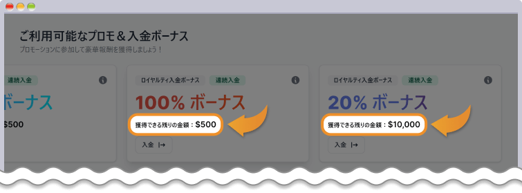 XM入金ボーナスを獲得する