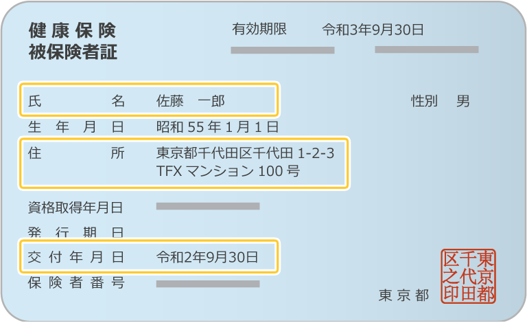健康保険(被保険者)証