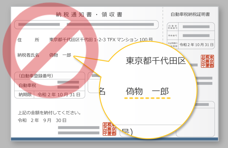 内容を偽造している