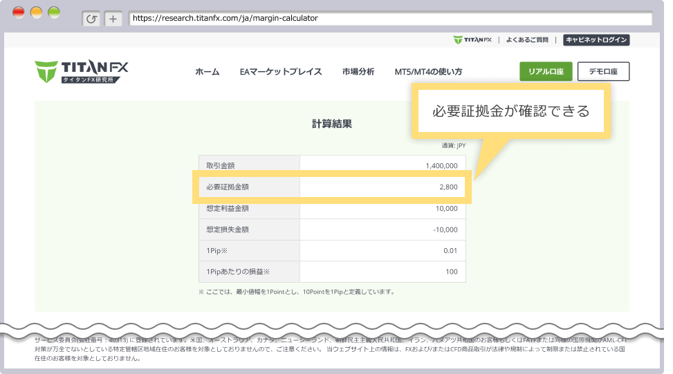 計算結果の表示