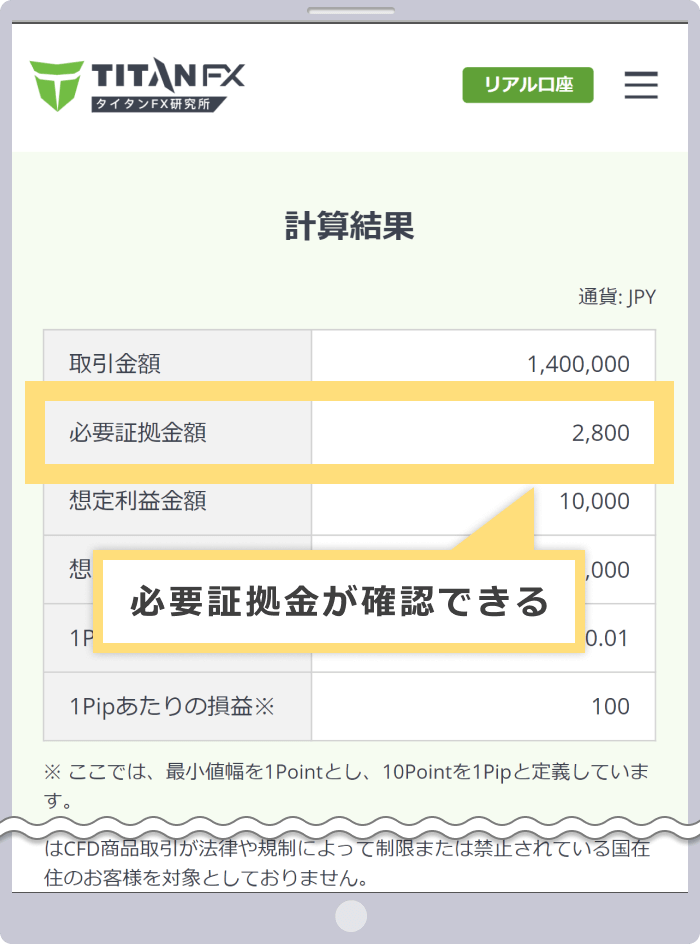 計算結果の表示