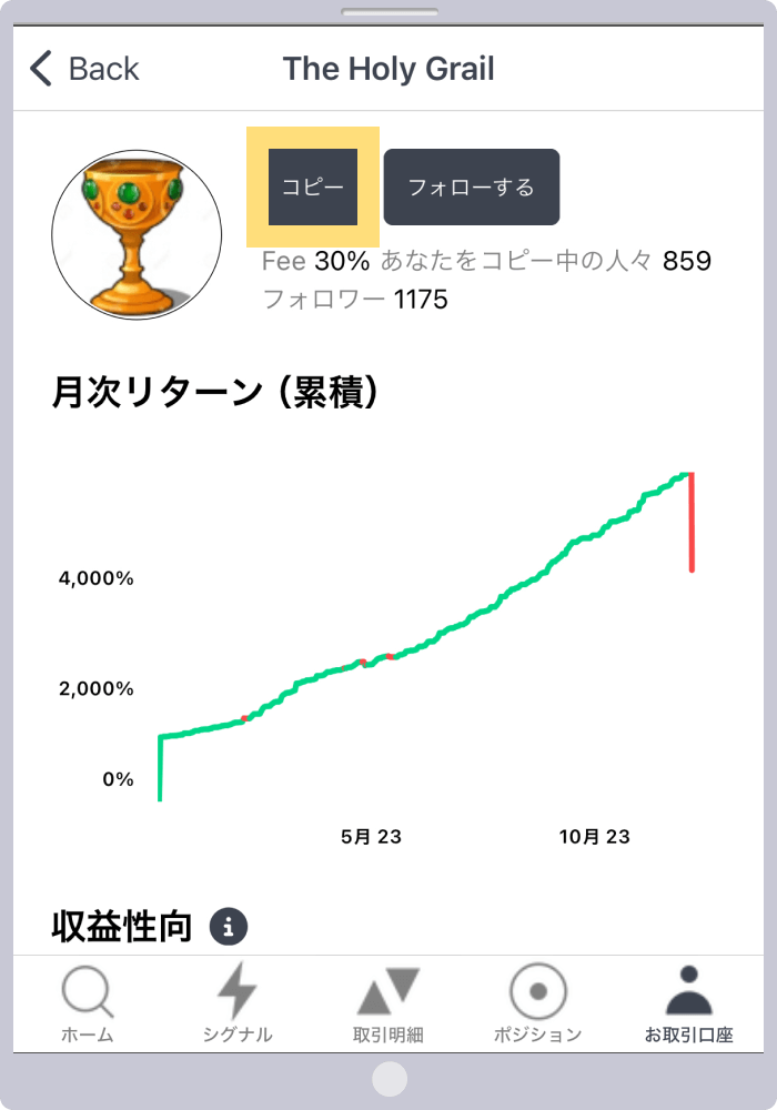 シグナルプロバイダーを選択