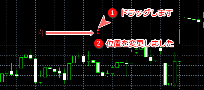 MetaTrader4 サムズ・アップ位置変更画面