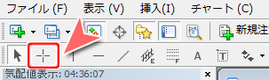 MetaTrader4 「十字カーソル」アイコン