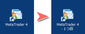 インストールしたMetaTrader4のショートカットファイル