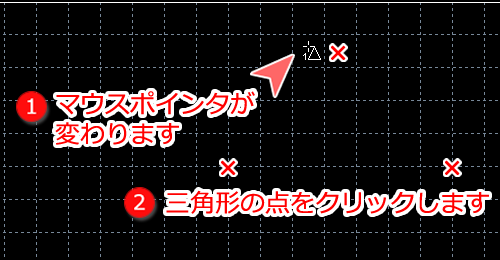 MetaTrader4 三角形作成画面