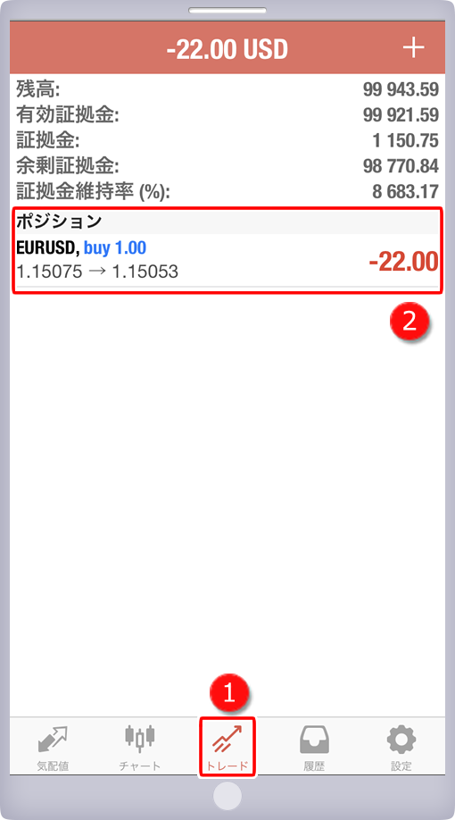 トレード画面
