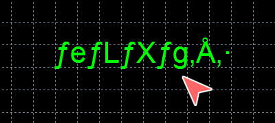 MetaTrader4 アルファベットフォント選択時の日本語表記の状態