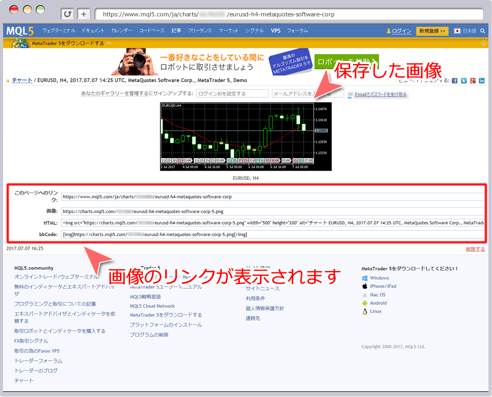 「作業中のチャート」指定サイズ500×200ピクセルアップロード保存時の画像