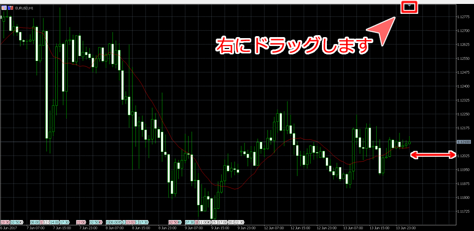最小余白幅設定時画面