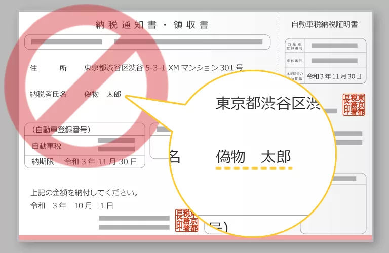 書類を偽造している