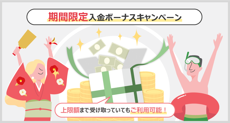 期間限定入金ボーナスキャンペーン