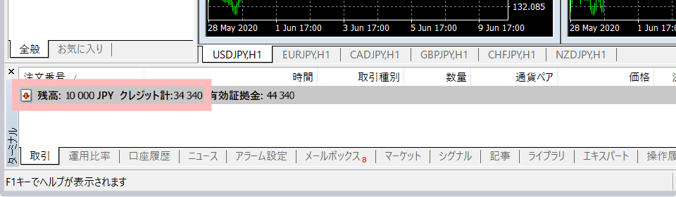 【MT4/MT5】XMポイント換金後の確認方法