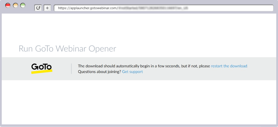 当日に「Join Webinar」をクリックすると表示される画面